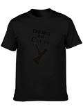 Cool Boys Play Chess Graphic T-Shirt