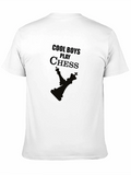 Cool Boys Play Chess Graphic T-Shirt