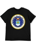 US Air Force Logo T-Shirt - Black Cotton