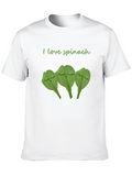 I Love Spinach Funny Graphic T-Shirt