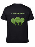 I Love Spinach Funny Graphic T-Shirt