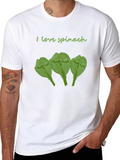 I Love Spinach Funny Graphic T-Shirt