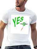 Yes Vaccinated Graphic Tee - Black Cotton T-Shirt