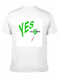 Yes Vaccinated Graphic Tee - Black Cotton T-Shirt