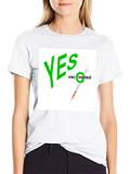 Yes Vaccinated Graphic Tee - Black Cotton T-Shirt