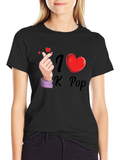 I Heart K-Pop Black T-Shirt