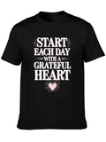 Grateful Heart Graphic T-Shirt - Black