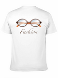 Fashion T-Shirt with Glasses Graphic