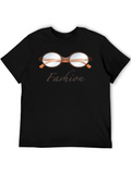 Fashion T-Shirt with Glasses Graphic