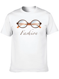 Fashion T-Shirt with Glasses Graphic