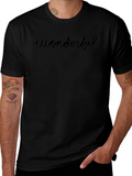 Wonderful Script Black T-Shirt