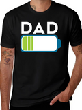 Dad Low Battery T-Shirt - Fathers Day Gift
