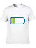 Dad Low Battery T-Shirt - Fathers Day Gift