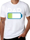 Dad Low Battery T-Shirt - Fathers Day Gift