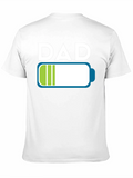 Dad Low Battery T-Shirt - Fathers Day Gift