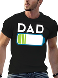Dad Low Battery T-Shirt - Fathers Day Gift