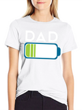 Dad Low Battery T-Shirt - Fathers Day Gift