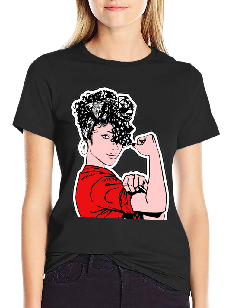 Rosie the Riveter T-Shirt - Black Graphic Tee