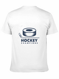 Hockey Champions Black Graphic T-Shirt