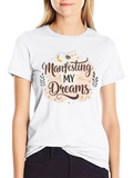 Manifesting My Dreams Black Graphic Tee