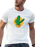 Fueled By Cactus Tee - Unique Graphic T-Shirt