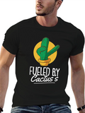 Fueled By Cactus Tee - Unique Graphic T-Shirt