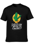 Fueled By Cactus Tee - Unique Graphic T-Shirt