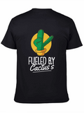 Fueled By Cactus Tee - Unique Graphic T-Shirt