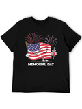 Memorial Day Flag Graphic T-Shirt