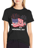 Memorial Day Flag Graphic T-Shirt