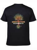 Meditation Balancing Life Black T-Shirt