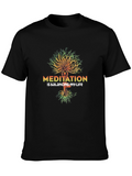 Meditation Balancing Life Black T-Shirt