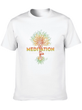 Meditation Balancing Life Black T-Shirt