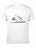 Black T-Shirt with Farming Tractor Design
