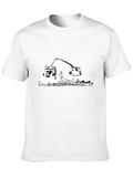 Black T-Shirt with Farming Tractor Design