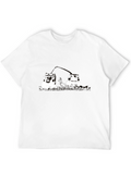 Black T-Shirt with Farming Tractor Design