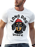 Long Dog Vibes T-Shirt Dachshund Graphic Tee