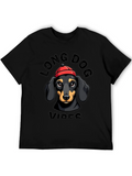 Long Dog Vibes T-Shirt Dachshund Graphic Tee