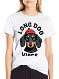 Long Dog Vibes T-Shirt Dachshund Graphic Tee
