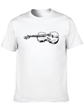 Violin Graphic Tee - Music Lovers Black T-Shirt