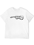 Violin Graphic Tee - Music Lovers Black T-Shirt