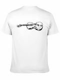 Violin Graphic Tee - Music Lovers Black T-Shirt