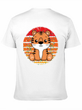Cute Tiger Sunset Graphic Tee - Soft Cotton Blend