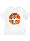 Cute Tiger Sunset Graphic Tee - Soft Cotton Blend