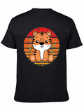 Cute Tiger Sunset Graphic Tee - Soft Cotton Blend