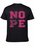 Nope Graphic Tee - Casual Crewneck T-Shirt