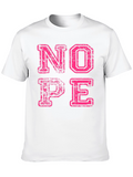 Nope Graphic Tee - Casual Crewneck T-Shirt