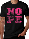 Nope Graphic Tee - Casual Crewneck T-Shirt