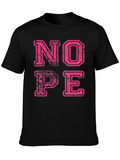 Nope Graphic Tee - Casual Crewneck T-Shirt