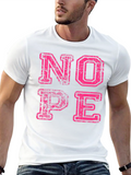 Nope Graphic Tee - Casual Crewneck T-Shirt
